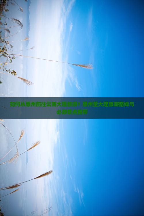 如何从惠州前往云南大理旅游？惠州至大理旅游路线与必游景点推荐