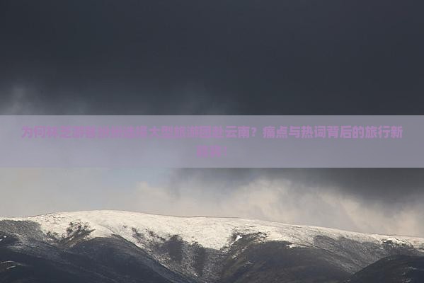 为何林芝游客纷纷选择大型旅游团赴云南？痛点与热词背后的旅行新趋势！