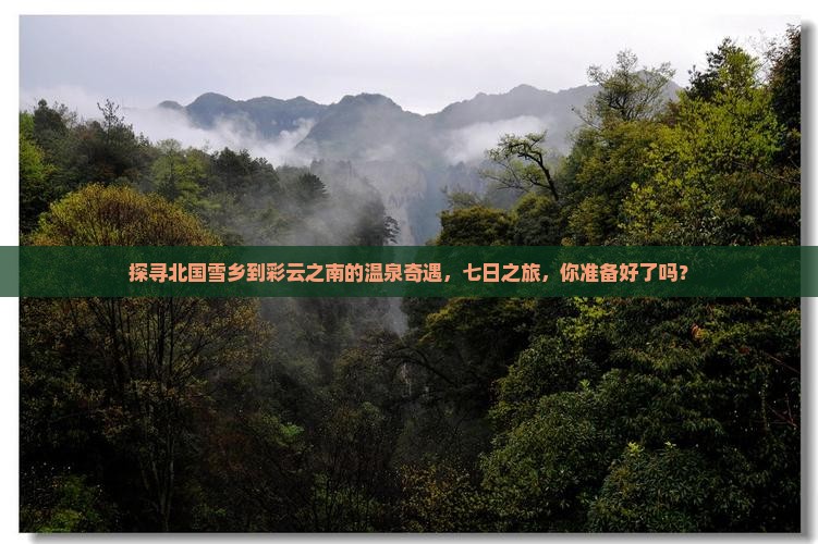 探寻北国雪乡到彩云之南的温泉奇遇,七日之旅,你准备好了吗? 探寻北国雪乡到彩云之南的温泉奇遇,七日之旅,你准备好了吗?