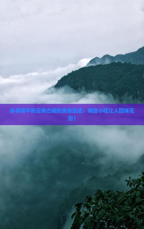 探寻南平到云南古城的美食足迹：哪些小吃让人回味无穷？