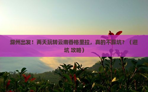 滁州到云南香格里拉二日游