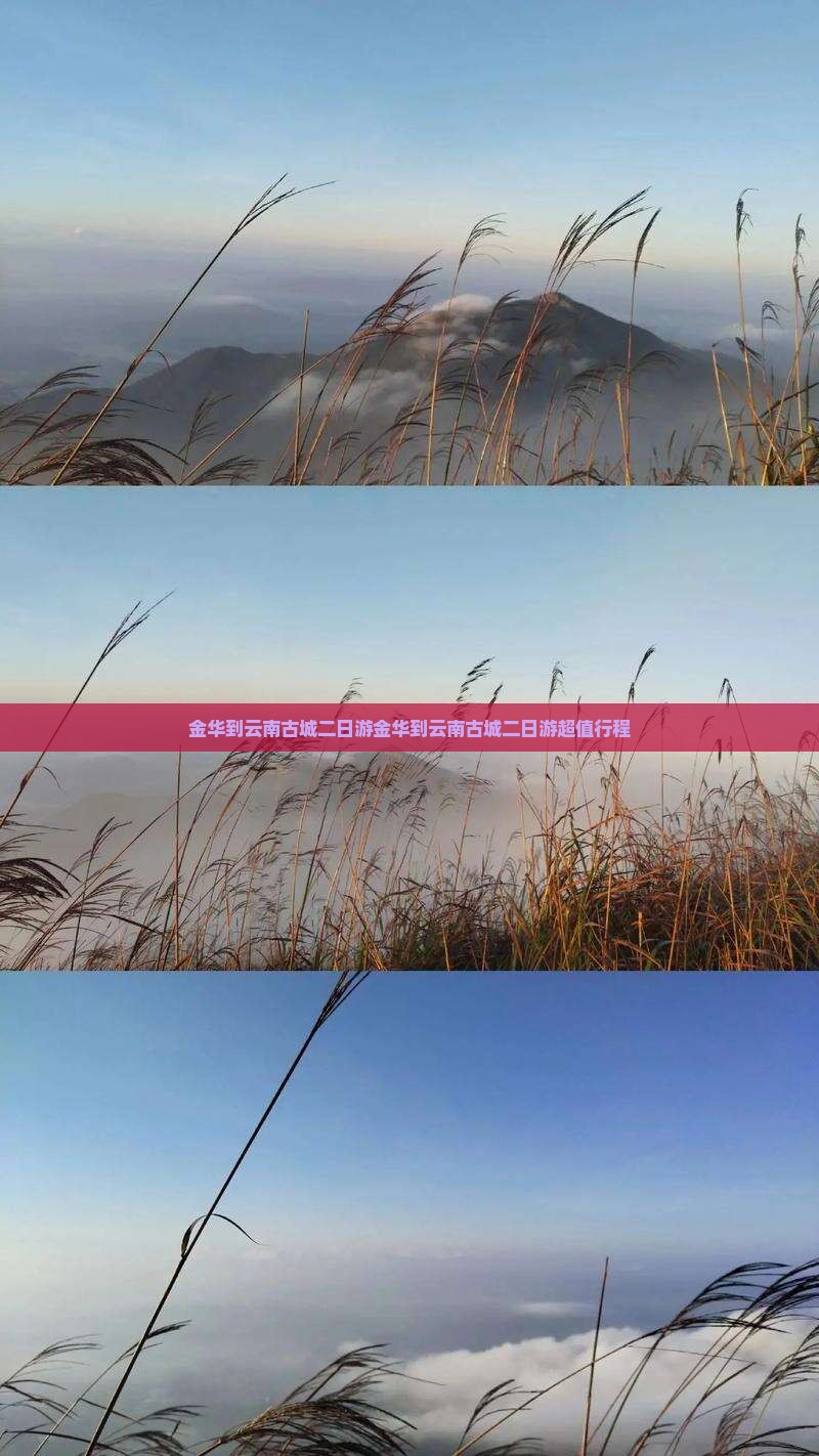 金华到云南古城二日游