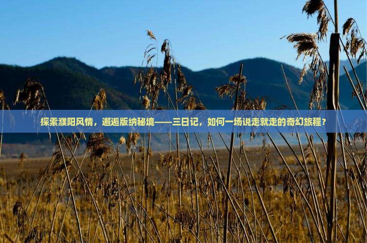 探索濮阳风情，邂逅版纳秘境——三日记，如何一场说走就走的奇幻旅程？