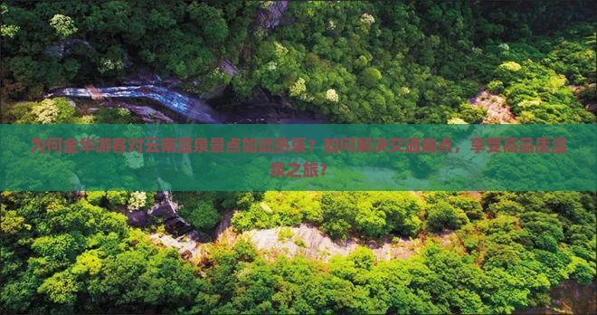 为何金华游客对云南温泉景点如此热衷？如何解决交通痛点，享受高品质温泉之旅？