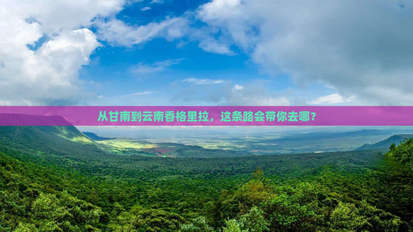 从甘南到云南香格里拉，这条路会带你去哪？