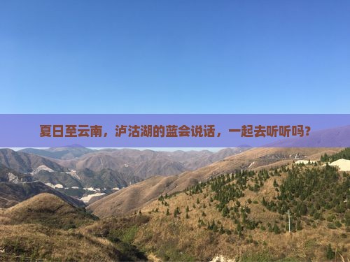 夏日至云南，泸沽湖的蓝会说话，一起去听听吗？