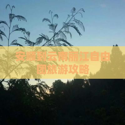 安顺到云南丽江自由团