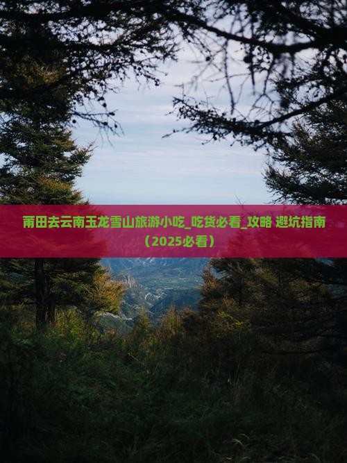 莆田去云南玉龙雪山旅游小吃