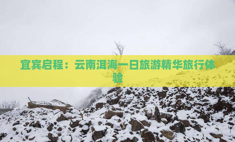 宜宾启程：云南洱海一日旅游精华旅行体验