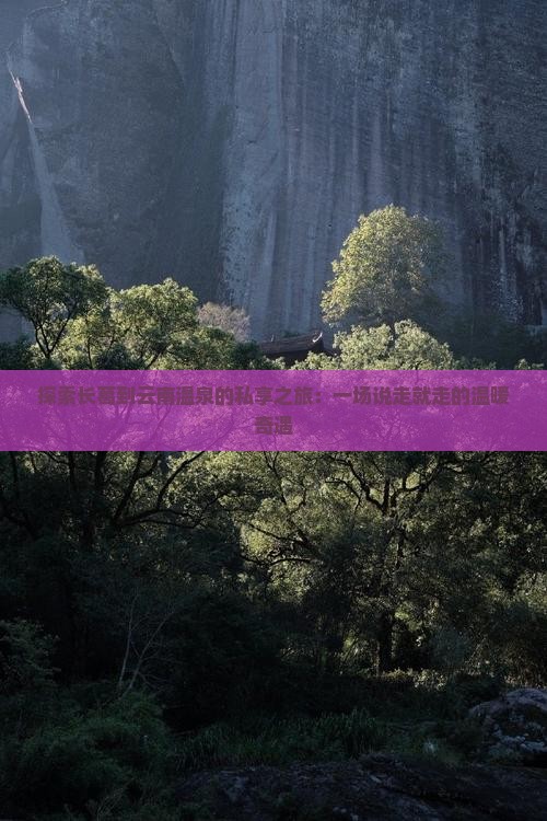探索长葛到云南温泉的私享之旅：一场说走就走的温暖奇遇