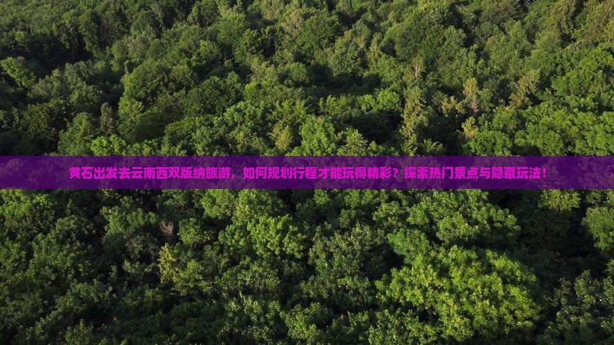 黄石出发去云南西双版纳旅游，如何规划行程才能玩得精彩？探索热门景点与隐藏玩法！