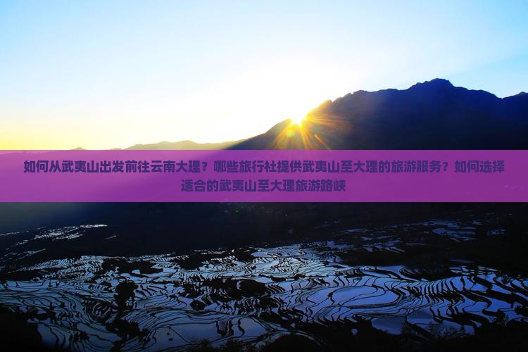 如何从武夷山出发前往云南大理？哪些旅行社提供武夷山至大理的旅游服务？如何选择适合的武夷山至大理旅游路峡