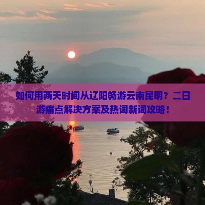如何用两天时间从辽阳畅游云南昆明？二日游痛点解决方案及热词新词攻略！