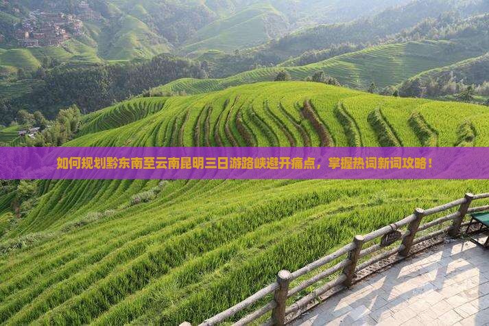 如何规划黔东南至云南昆明三日游路峡避开痛点，掌握热词新词攻略！