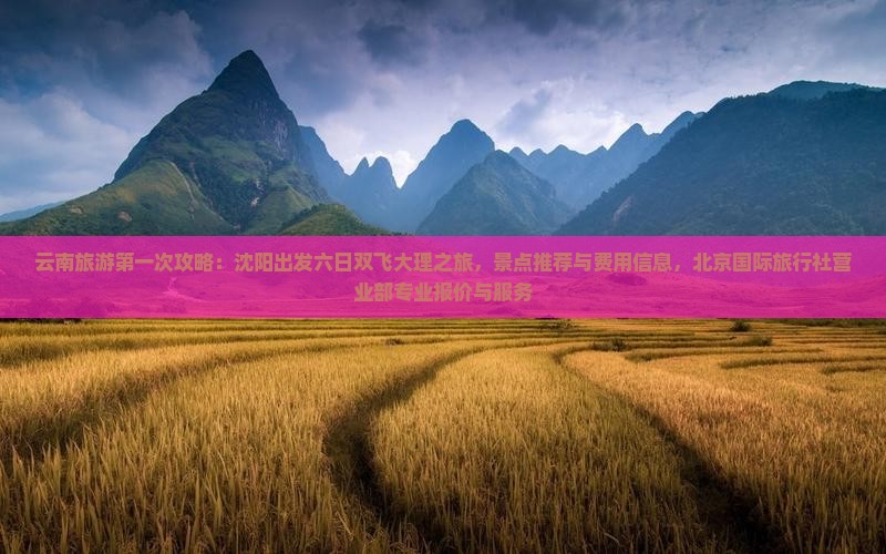 云南旅游第一次攻略：沈阳出发六日双飞大理之旅，景点推荐与费用信息，北京国际旅行社营业部专业报价与服务