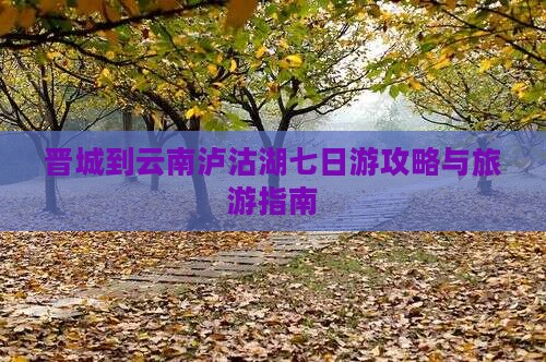 晋城到云南泸沽湖七日游