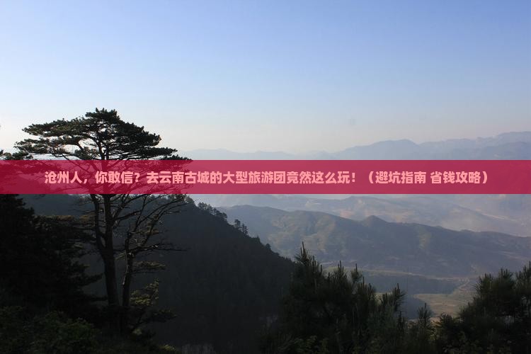 沧州去云南古城大型旅游团