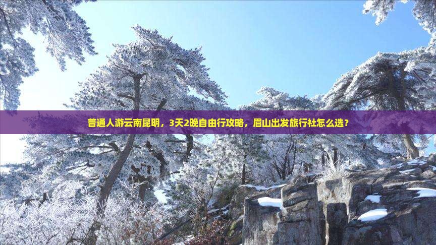 普通人游云南昆明，3天2晚自由行攻略，眉山出发旅行社怎么选？