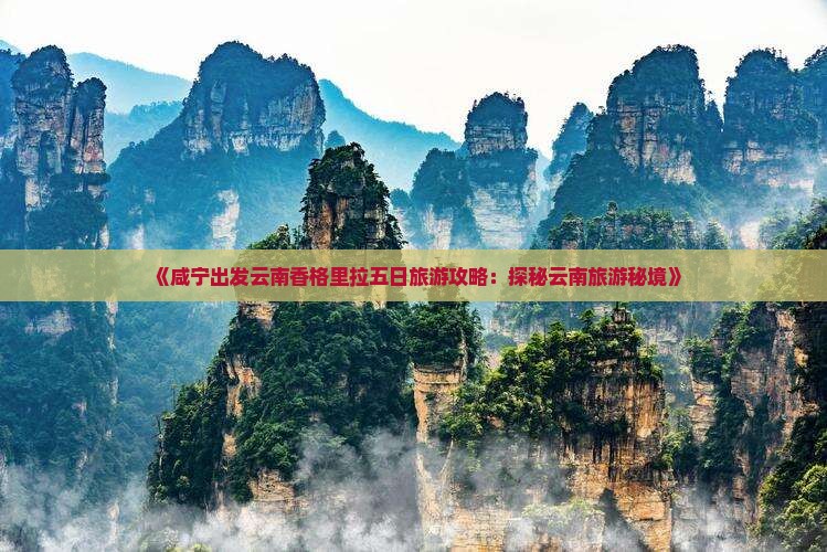 《咸宁出发云南香格里拉五日旅游攻略：探秘云南旅游秘境》