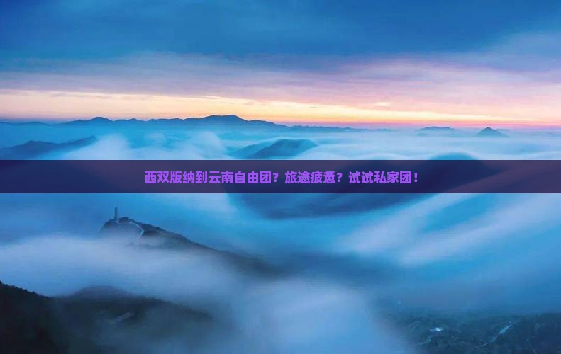 西双版纳到云南自由团？旅途疲惫？试试私家团！