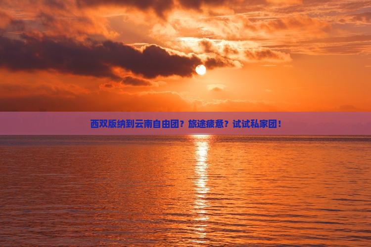 西双版纳到云南自由团？旅途疲惫？试试私家团！