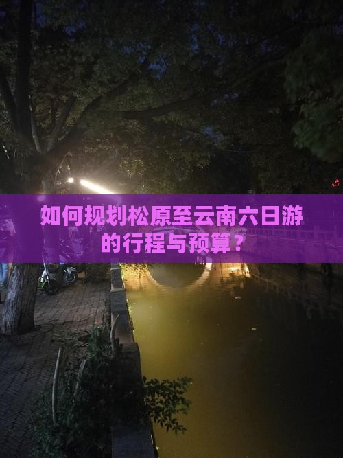 如何规划松原至云南六日游的行程与预算？