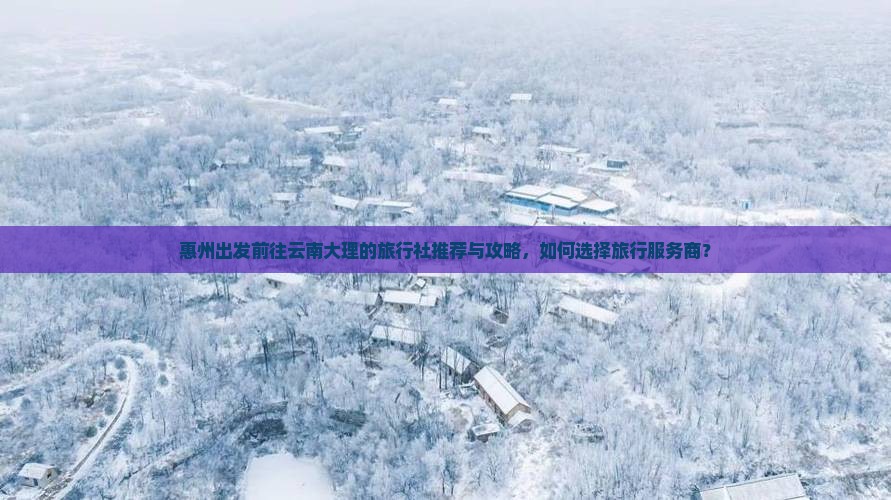 惠州出发前往云南大理的旅行社推荐与攻略，如何选择旅行服务商？