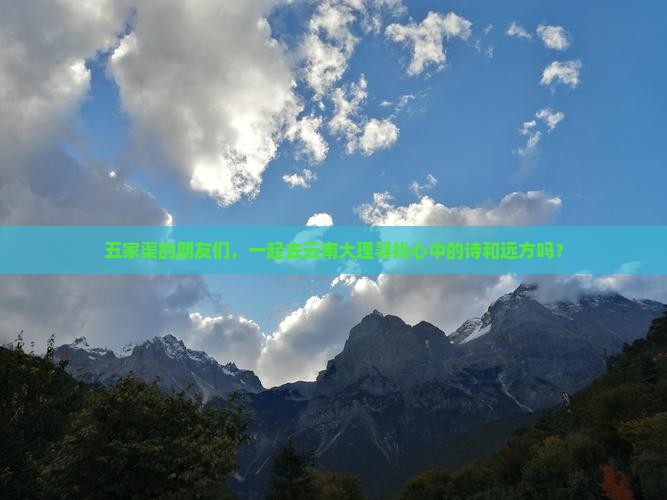 五家渠的朋友们，一起去云南大理寻找心中的诗和远方吗？