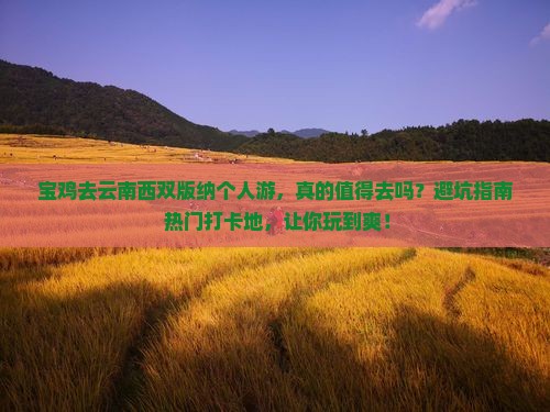 宝鸡去云南西双版纳个人游