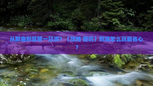 那曲去云南昆明一日