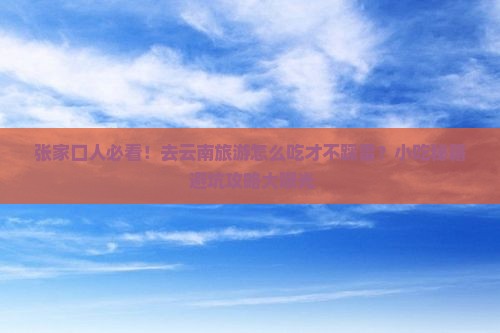 张家口去云南旅游小吃