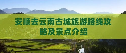 安顺去云南古城个人游