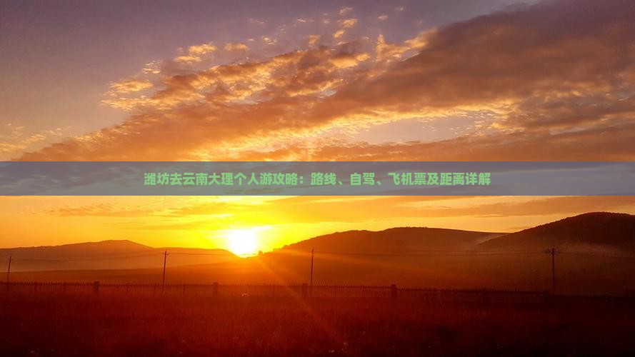 潍坊去云南大理个人游
