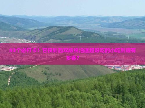甘孜到云南西双版纳旅游小吃 甘孜到云南西双版纳旅游小吃