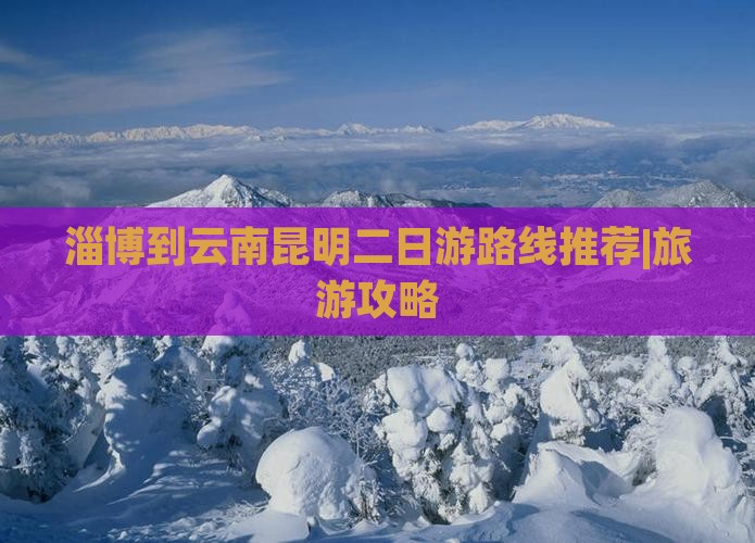 淄博到云南昆明二日游