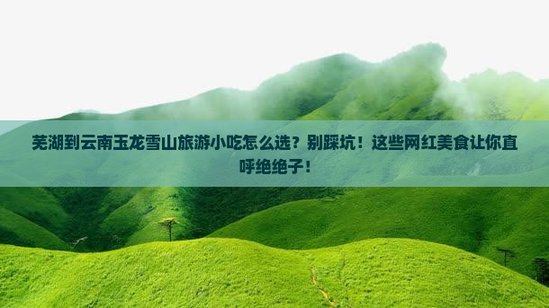 芜湖到云南玉龙雪山旅游小吃