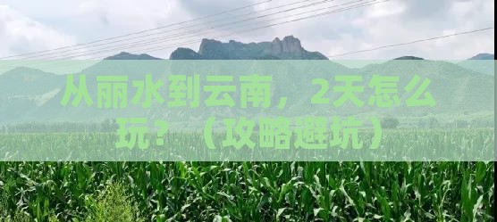 丽水去云南个人游 丽水去云南个人游