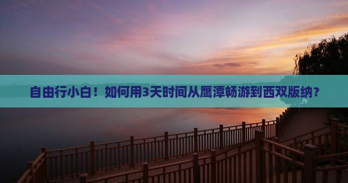 鹰潭去云南西双版纳三日游