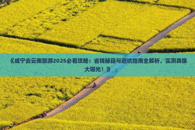 咸宁去云南旅游