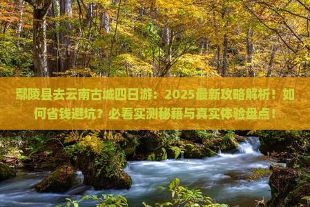 鄢陵县去云南古城四日游