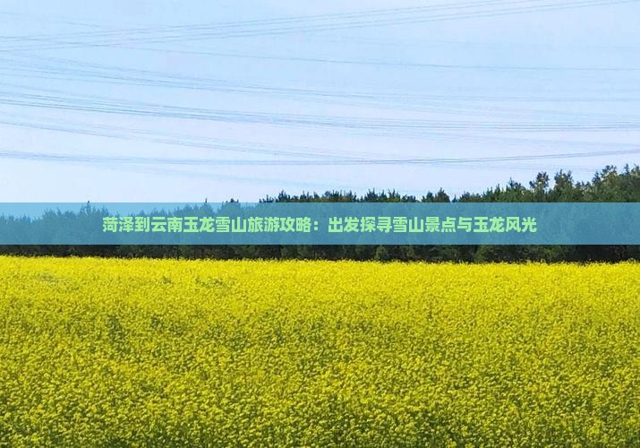 菏泽去云南玉龙雪山景点