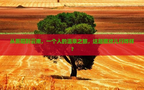 贵阳去云南温泉个人游