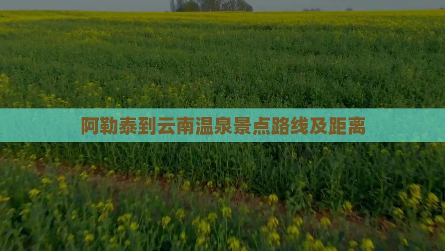 阿勒泰到云南温泉景点