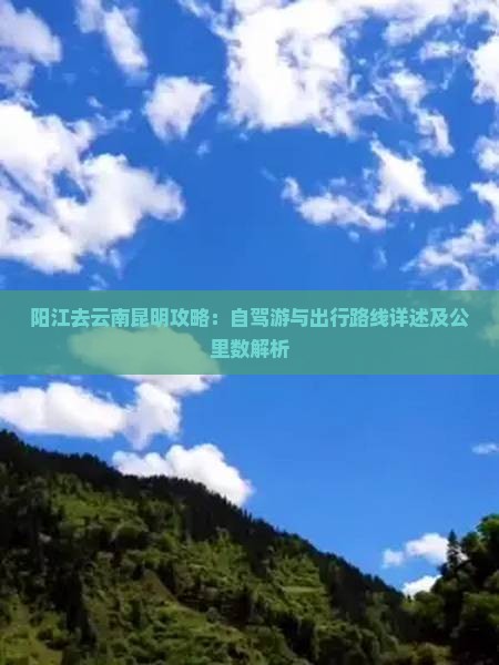 阳江去云南昆明攻略