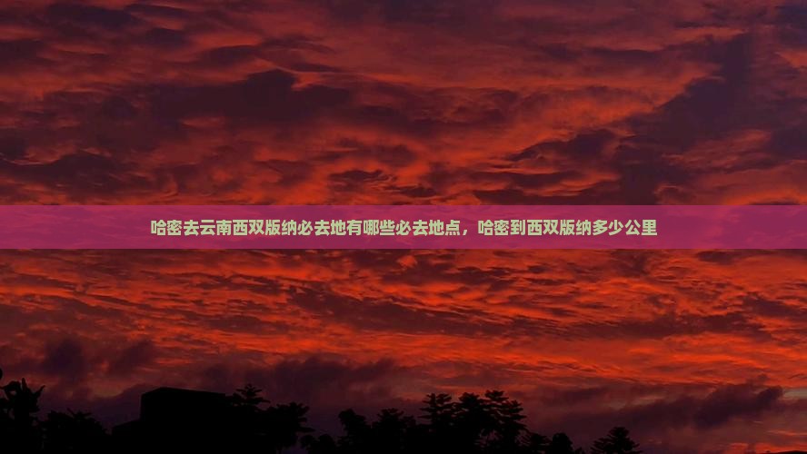 哈密去云南西双版纳必去地