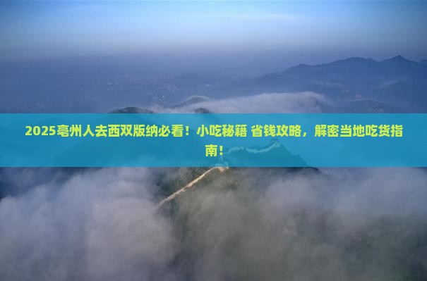 亳州去云南西双版纳旅游小吃