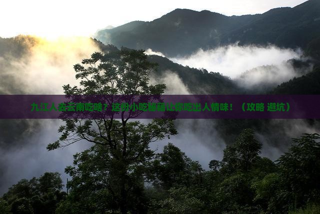 九江去云南旅游小吃