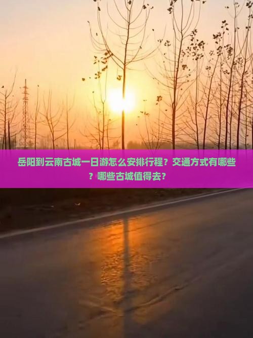 岳阳到云南古城一日
