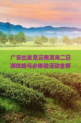 广安去云南洱海二日游