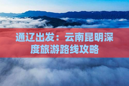 通辽市到云南昆明个人游